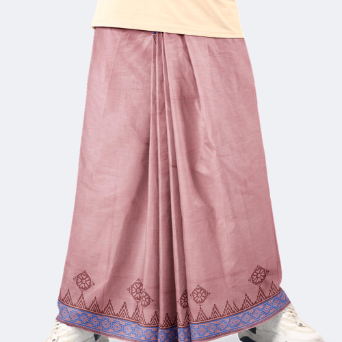Flamingo pink Solid Cotton Lungi - Bikkhato | MIAH