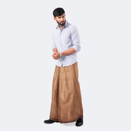 Brown Color Classic Solid Lungi - Bikkhato | MIAH