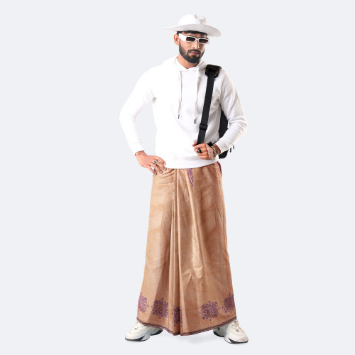 Cocoa Brown color Cotton Lungi - Bikkhato