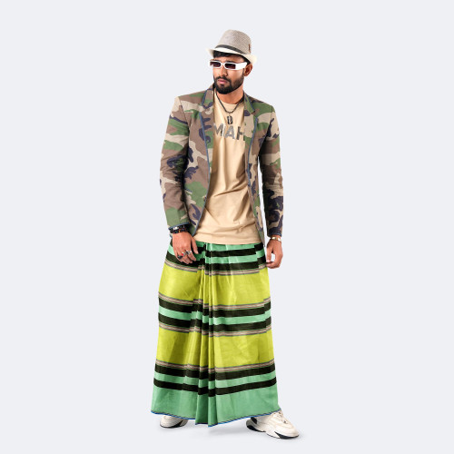 Multicolor Cotton Lungi - Bikkhato | MIAH