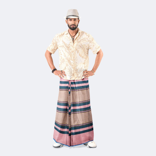 Multicolor Stripe & Check Lungi - Bikkhato | MIAH