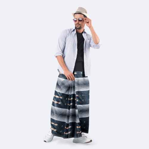 Check Design Multicolor Lungi - Crown | MIAH