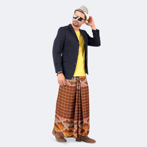 Men's Multicolor Check Lungi - Demand | MIAH