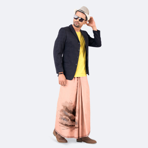 Hand Painted Desert Sky Lungi - Latest