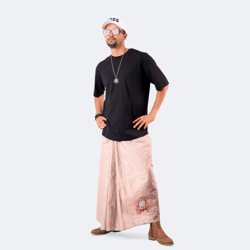 Hand-Painted Rickshaw Design Lungi - Latest