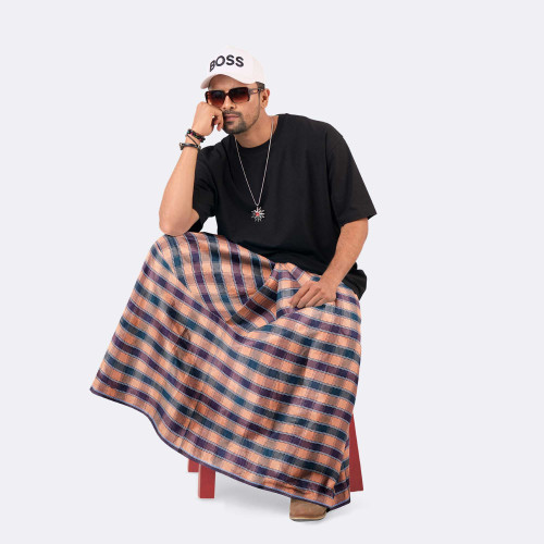 Classic Check cotton Lungi  - Megh Mala