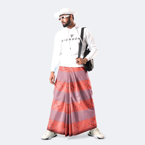 Multicolor Dobby Design Lungi - Perfect