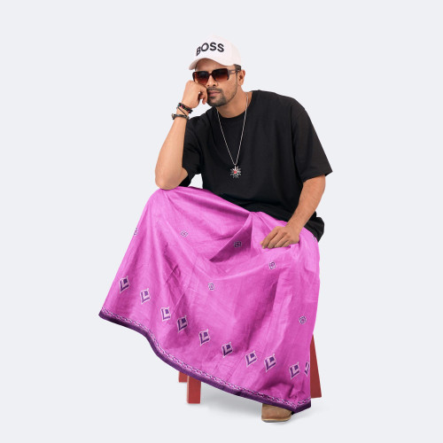 Soft Pinkish Purple Color Lungi - Perfect