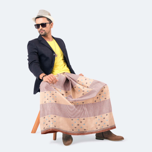 Multicolor Dobby Patterned Lungi - Perfect