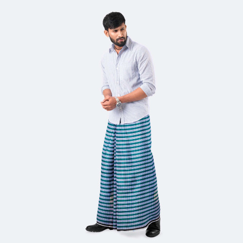 Green & Whaite Juri Check Lungi  - Showkhin