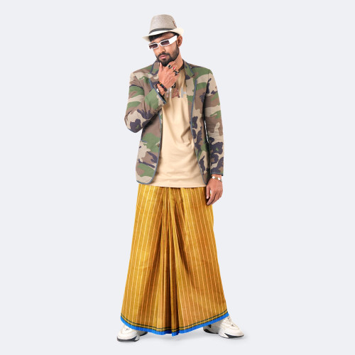 Men's Brown Color Lungi - Showkhin