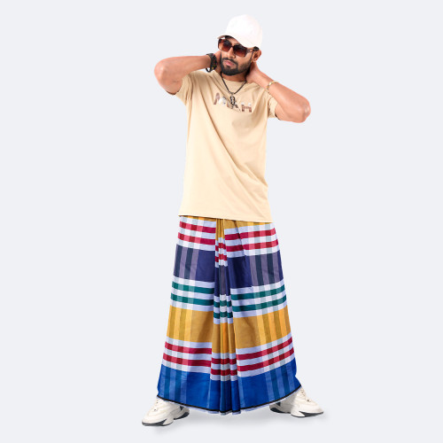 Men’s Multicolor Check Soft Cotton Lungi - Showpno Bilash