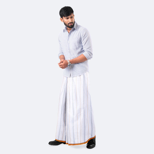 Classic White Color Lungi - Uttirno