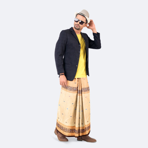Desert Border Beige Lungi - Bektitto | MIAH