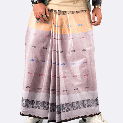 Misty Purple Border Lungi - Bektitto | MIAH