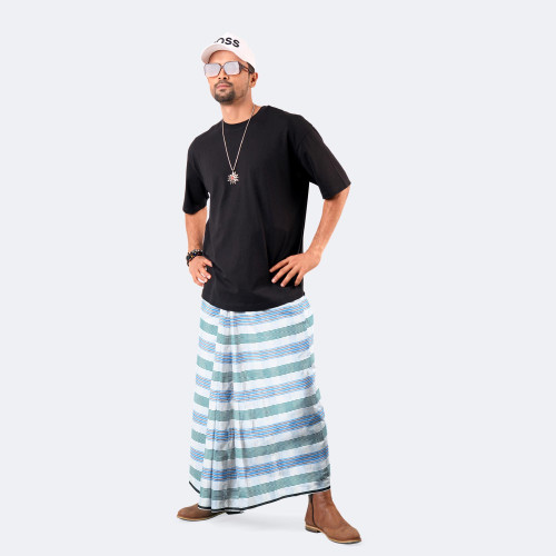 Multicolor Stripe Lungi - Saz Bilash | MIAH