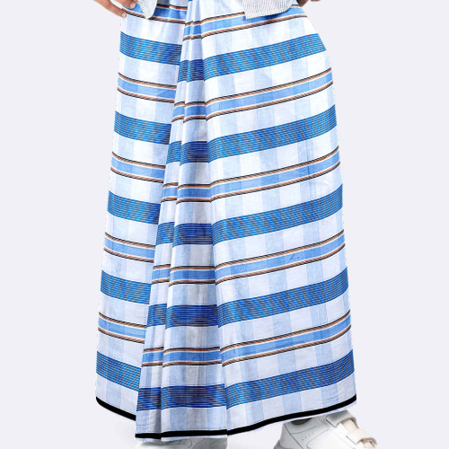 Sky Blue Stripe Lungi - Saz Bilash | MIAH