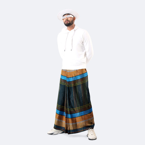 Men’s Multicolor Checked Cotton Lungi - Ashapurno