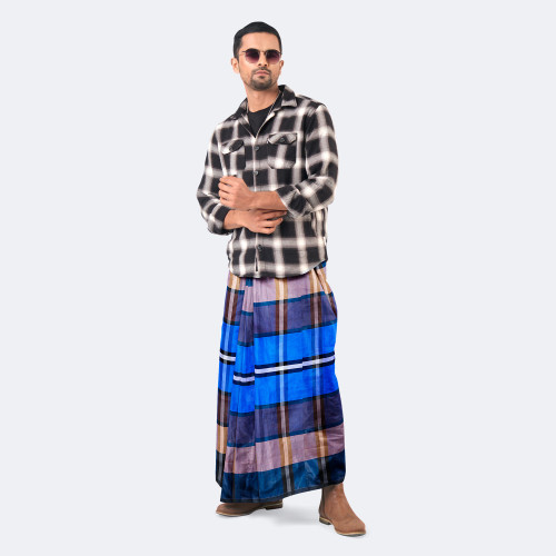 Men's Multicolor Premium Cotton Lungi - Aontorik