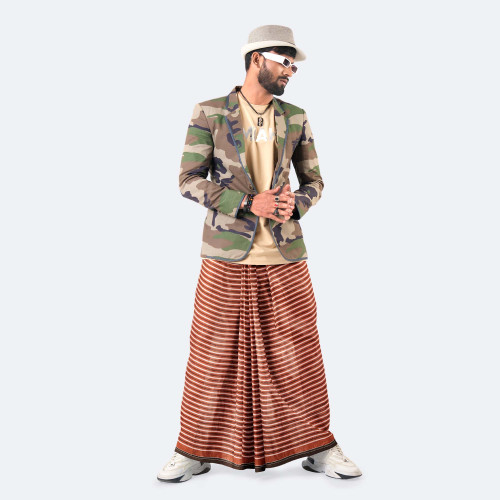 Traditional Men's Cotton Lungi - Onuvob - 1076