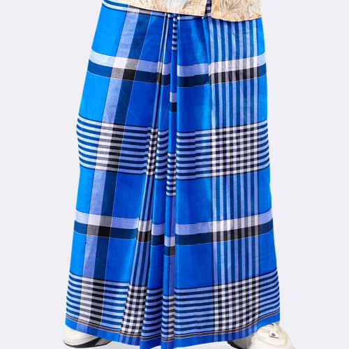 Men’s Classic Striped & Checked Cotton Lungi - Onuvob