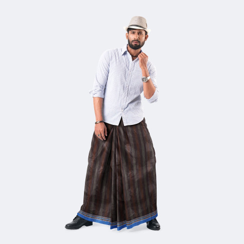 Traditional Striped & Checked Lungi (100% cotton) - Onuvob