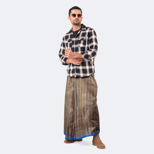 Cotton Stitched Lungi for Men - Onuvob