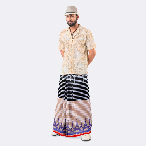 Men's Cotton Soft Printed Lungi - Western