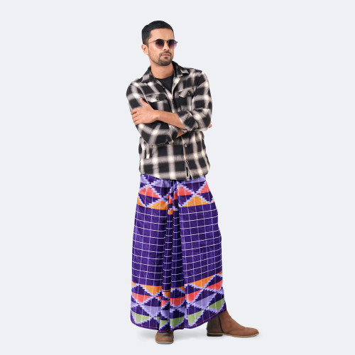 Multicolor Stripe & Check Lungi - Demand | MIAH