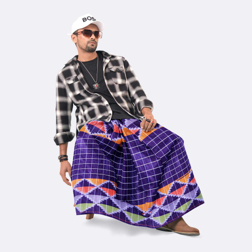 Multicolor Stripe & Check Lungi - Demand | MIAH
