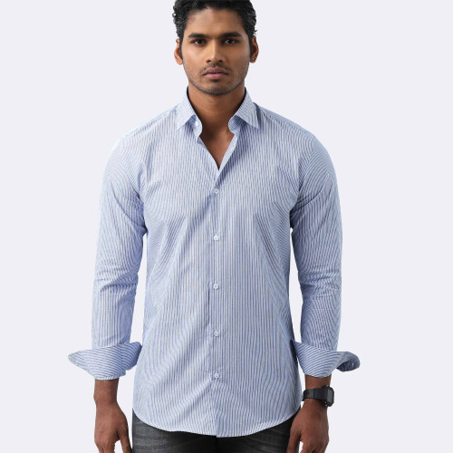 Yarn-Dyed Fine Cotton Shirt