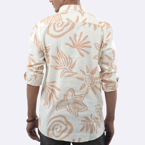 Breezy & Stylish Linen Blend Printed Shirt