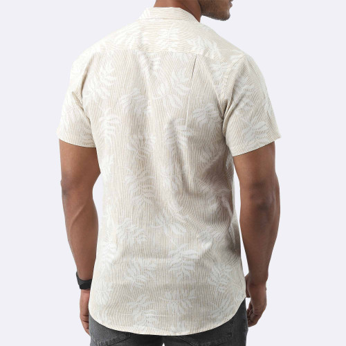 Lightweight Cotton-Linen Printed Shirt