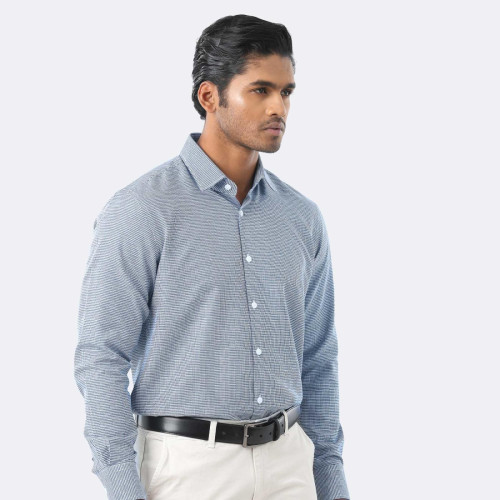 Non-Iron Yarn-Dyed Cotton Dobby Shirt