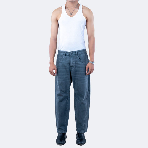 Stylish Blue Baggy Pants for Men | MIAH