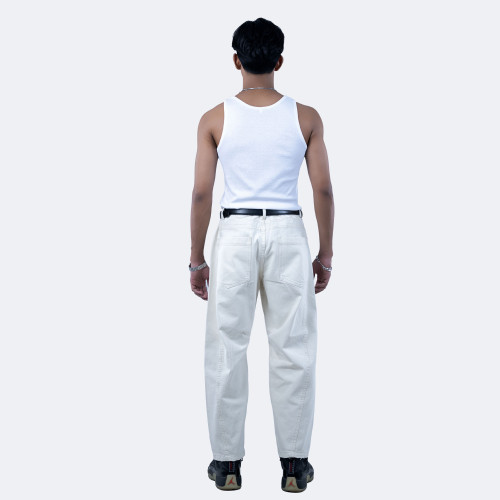 Baggy Bow Pant Off-White | MIAH