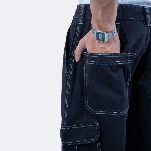 Men's Trendy Baggy Black Pants | MIAH